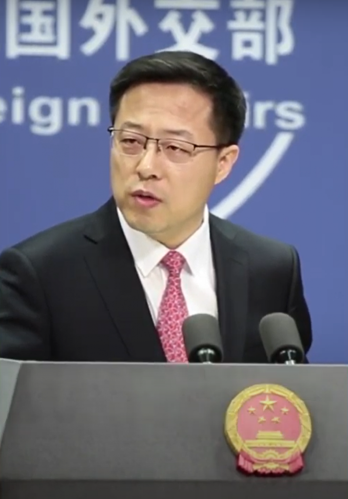 Chinese foreign office spokesman Zhao Lijian